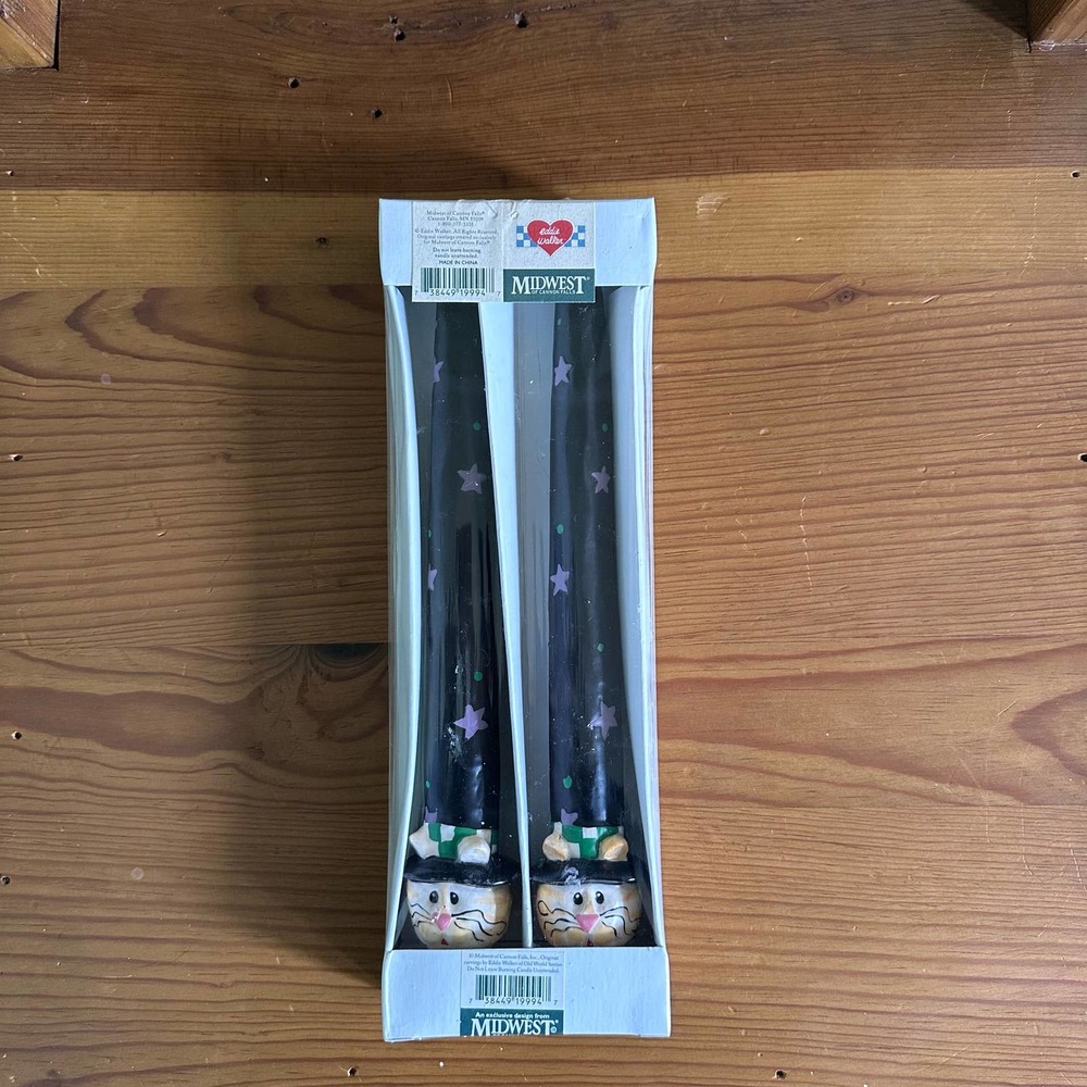 Vintage 90s Midwest NWT Cat Candle Tapers set of 2